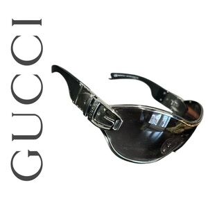 Gucci‎ Oversized Black Titanium Sunglasses gg2738s